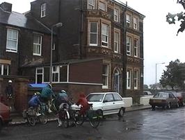 Great Yarmouth youth hostel on a very wet morning